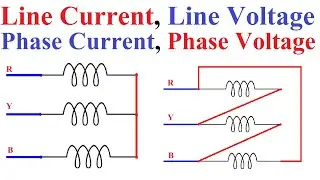 Line Voltage Line Current and Phase Voltage Phase Current in Hindi. Star-Delta Connection