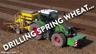 4Kᵁᴴᴰ March 2024: Drilling spring wheat - Fendt 724 Vario & a Claydon Evolution M3 drill in Suffolk