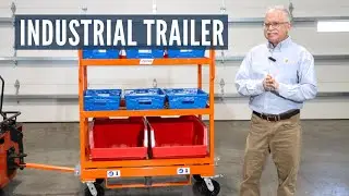 Versatile Industrial Trailer for Tugger Trains or Pushing by Hand | Material Handling Minute