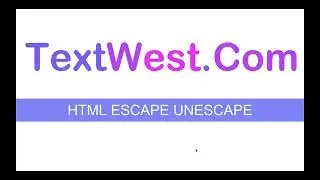 HTML Escape Unescape