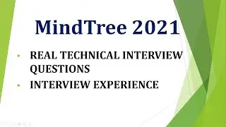 MindTree Real Interview Question || Interview Experience || MusT Watch