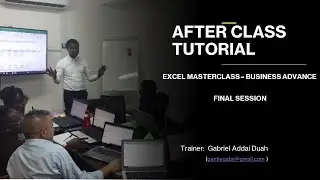 Excel Master Class after School Tutorial