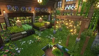 [Minecraft] 🌾🥕 Aesthetic Green House Tutorial / Mizuno's 16 Craft Resource Pack