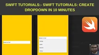 Swift Tutorials: Create dropdown in 10 minutes in iOS swift using assistolab dropdown pod