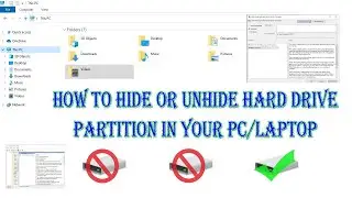 how to hide hard drive partitions in ur pc? || desktop or laptop || Swain Guide ||