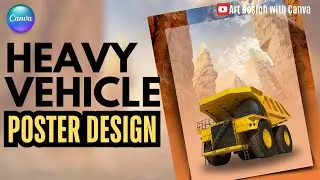 Flyer Design Canva Tutorial Create Heavy Duty Trucks Poster