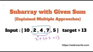 Subarray with Given Sum | Non Negative Numbers | Programming Tutorials