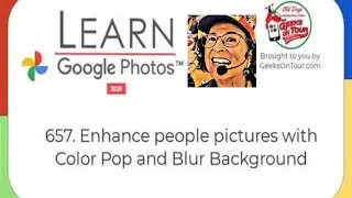 Enhance People Pictures with Color Pop and Blur Background Tutorial Video 657