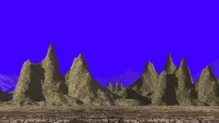 Desert Mountains on a Blue Screen