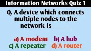 Information Networks Quiz 1 | Computer Science Quiz | Knowledge Enhancer Quizzes