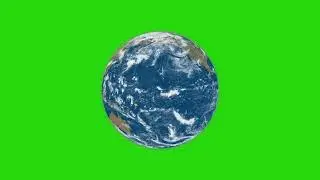 rotation of earth green screen effect