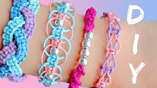 DIY friendship bracelets! 4 EASY stackable arm candy projects!