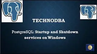PostgreSQL database services start and stop on Windows