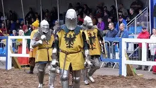 GERMANY v ENGLAND in 5 v 5 team Medieval Combat during IMCF World Championship in Scotland 2018