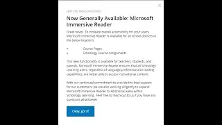 👀 First Look: Schoology Immersive Reader