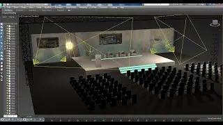 3dsmaxtutorials, Tutorial on 3D Modeling,Texturing & Lighting a Conference Stage in 3dsmax Vray