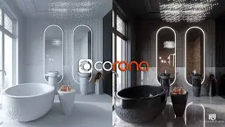 3ds Max Corona Bathroom  Render Tutorial (Best Corona Render6)#10