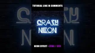 Create A Neon Text Effect In Html/css #shorts #css #neon #text_effect