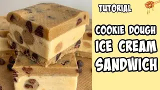 Cookie Dough Ice Cream Sandwiches!! Recipe tutorial #Shorts