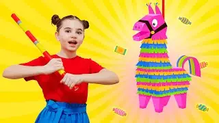 Piñata Birthday & MORE | Poli and Nick | Nursery Rhymes & Kids Songs