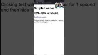 Simple Loader with HTML, CSS, and JavaScript #shorts #developer #coding