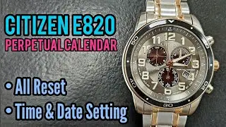 Citizen Eco-Drive E820 Time Setting Date Setting and All Reset | Watch Repair Channel | SolimBD