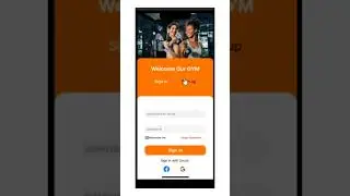 Gym Workout app UI design | sign in and sign up #ai #figma #coding #facts #ui #ux #uidesign #shorts