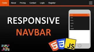 Responsive navbar with mobile hamburger menu | HTML, CSS, JS