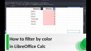 How to filter by color in LibreOffice Calc
