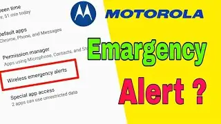 Emargency alert kiya hai / motorola emargency alert setting