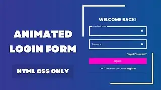 Level Up Your Login Form With CSS Animations | Animated Login Form HTML CSS