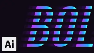 How to Create a Neon Bold Text Effect | Adobe Illustrator Tutorials