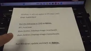 Windows 11 23H2 update fail -  error 0x8007007f - update keeps failing - fix - how to - updated.
