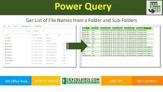 Get List of File Names from a Folder and Sub-Folders using Power Query in Excel