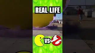 Ghostbusters VS Giant PAC-MAN in Real Life 