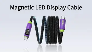 Hagibis Magnetic USB C to USB C Cable With LED Display Charger Cable Type-c PD 240W Fast Charging