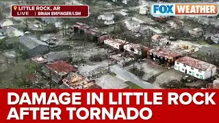 Drone Video Shows Extensive Damage in Little Rock, AR From Tornado