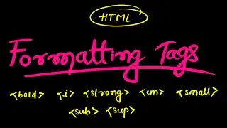 Formatting Tags | HTML bold strong italic emphasize sub sup tag | HTML5 in hindi and urdu