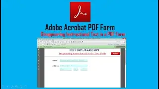 Add Disappearing Instructional Text in PDF Form | Adobe Acrobat Fillable  PDF Form