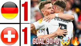 Switzerland vs Germany (1-1) UEFA EURO 2024 // Schweiz - Deutschland EURO 2024