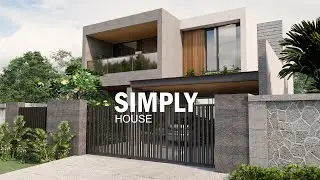 Tropical minimalist house design 11.50 x 10.50 meter and interior