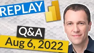 REPLAY Power BI Optimization Q&A - LIVE w/ Marco Russo (Aug 5, 2022)