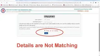 pf forgot password details are not matching ? pf details are not matching | details are not matching