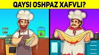 QAYSI OSHPAZ XAFVLI? YANGI MANTIQIY SAVOLLAR TO'PLAMI NECHTASIGA TO'GRI JAVOB BERA OLASIZ?