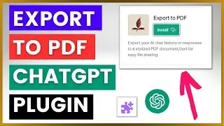 How To Use Export To PDF ChatGPT Plugin?