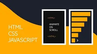 Pure JS | Animate on scroll using html | Scroll to Animate