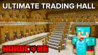 50 Villager Trading Hall in HARDCORE Minecraft