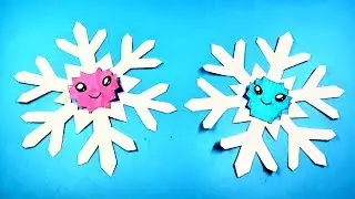 ❄️ How to make snowflakes with eyes out of A4 paper with your own hands