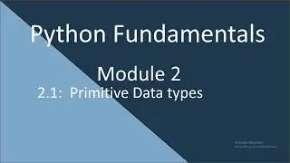 2 1 Python Fundamentals  Primitive data types