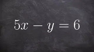 Rewriting an equation in slope intercept form so that you can graph it